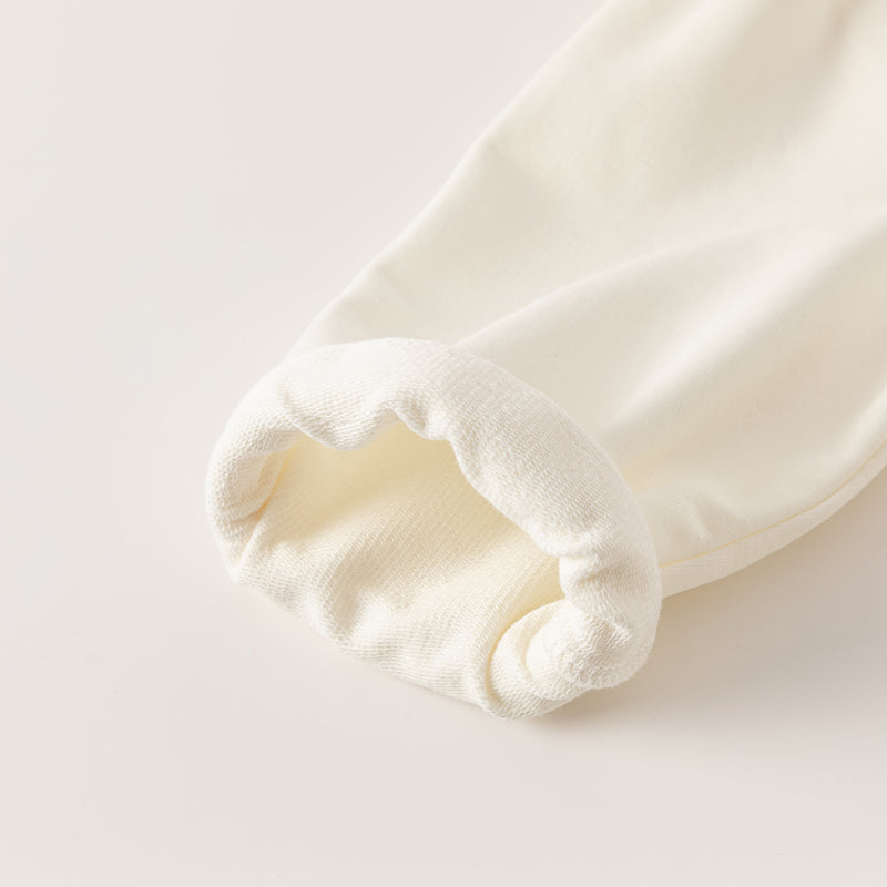 فستان بنات طويل الأكمام من قماش محبوك باللون البيج مع تنورة تول بأسلوب أميرة، أسلوب غير رسمي