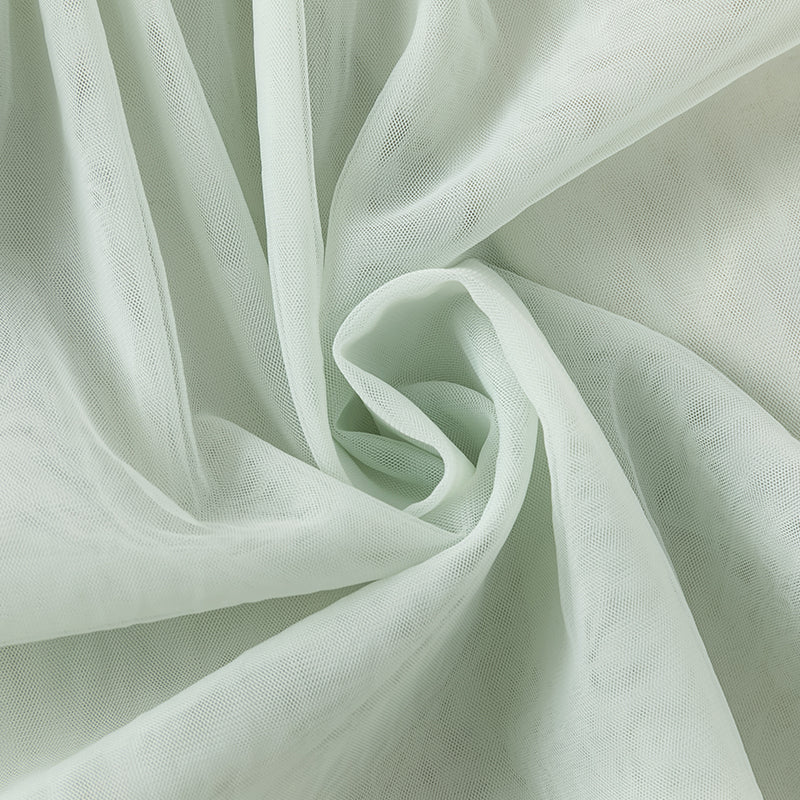 فستان بنات بأكمام طويلة من التول باللون الأخضر المائي بأكمام على شكل فانوس تصميم أميري