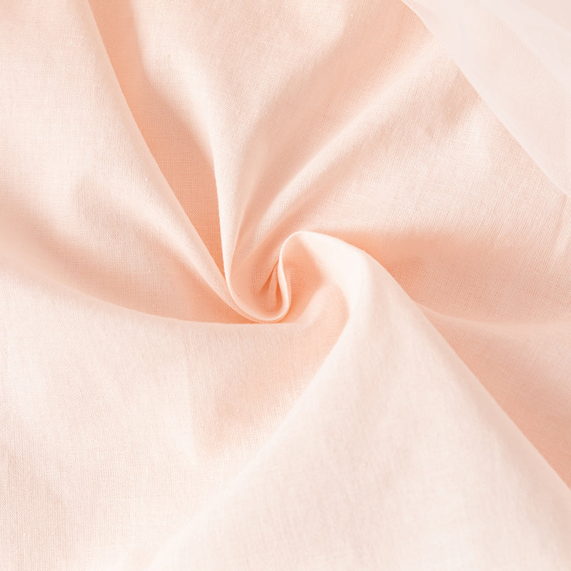 فستان بنات طويل الأكمام من التول باللون الوردي بأسلوب بسيط وناعم