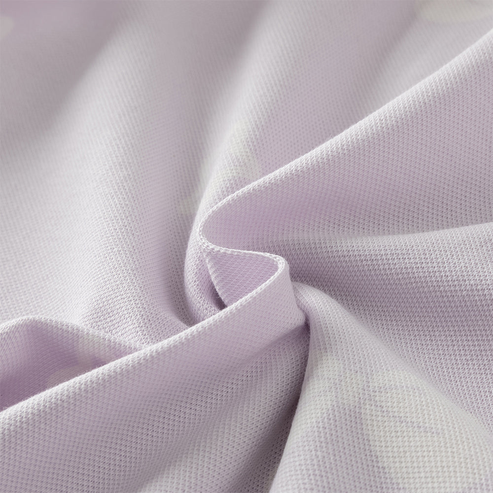 فستان تول بنفسجي طويل الأكمام للبنات، أنيق وعصري (يشمل قبعة)