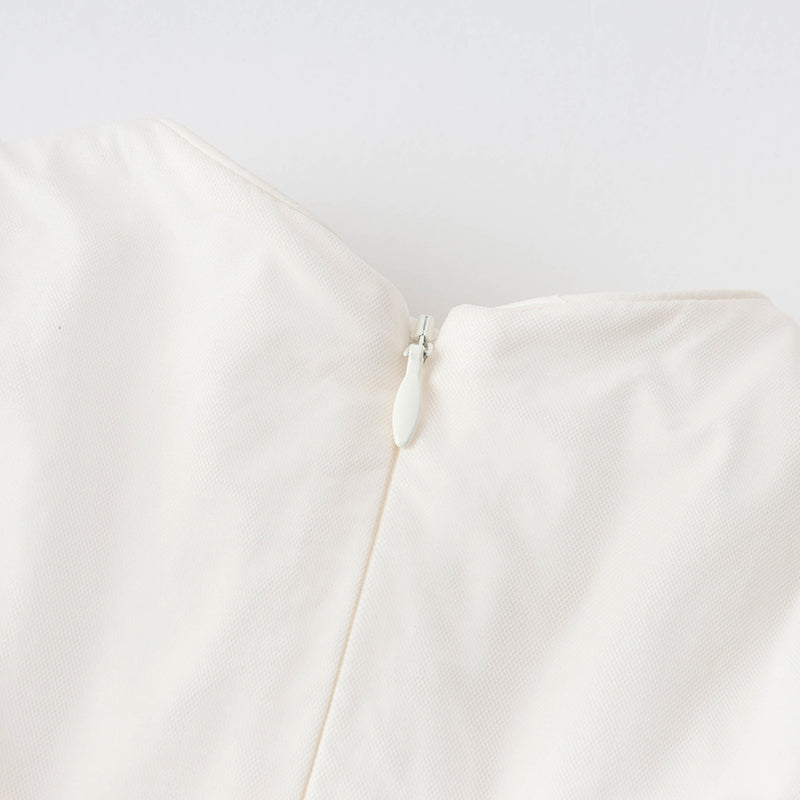 فستان أميرة شبكي بدون أكمام بلون وردي فاتح لحمي للفتيات الصغيرات