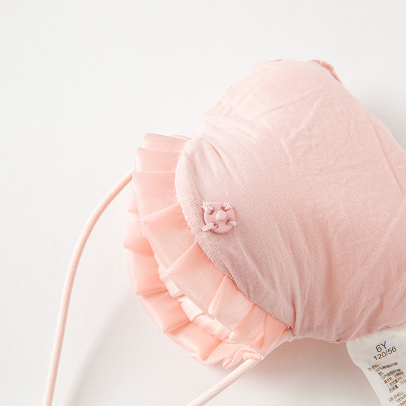 فستان صيفي للبنات بتصميم صيني مزخرف بالزهور (يشمل حقيبة كروس)