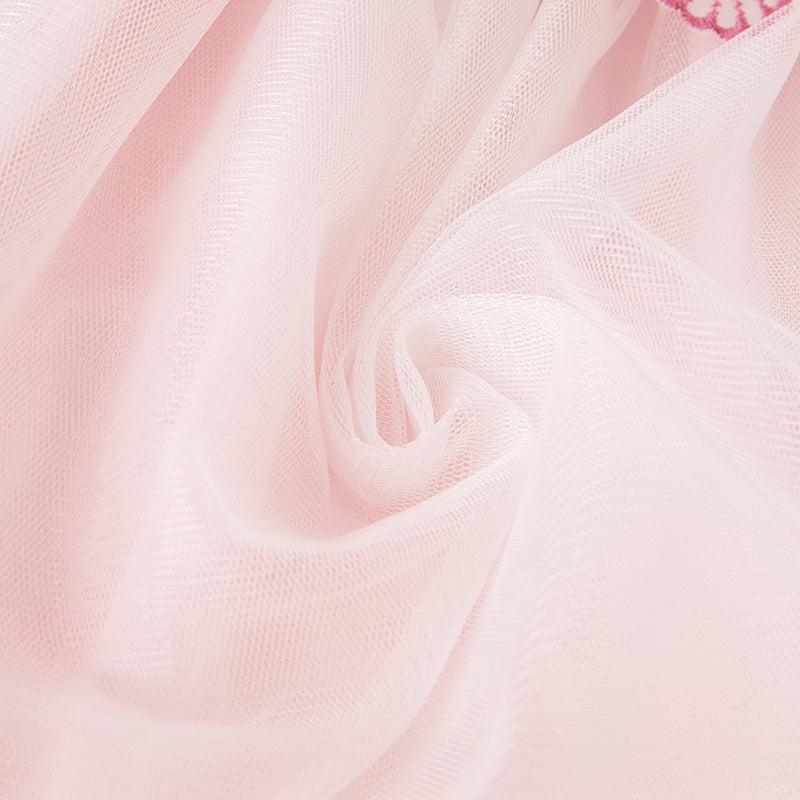 فستان حفلة عيد ميلاد شبكي بدون أكمام للفتيات في الصيف باللون بنفسجي غباري