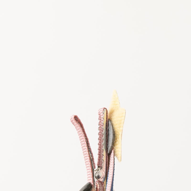 طقم مشابك شعر للبنات الصغيرات – 3 تصاميم (قوس / نجوم / وردي وبنفسجي متعدد الألوان)، إكسسوارات شعر من القماش مع لمسات لامعة للأطفال