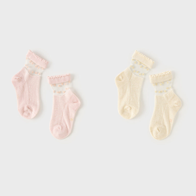 جوارب أطفال بنات صيفية خفيفة، قابلة للتنفس، مطاطية ولطيفة / شراب طويل للأطفال البنات