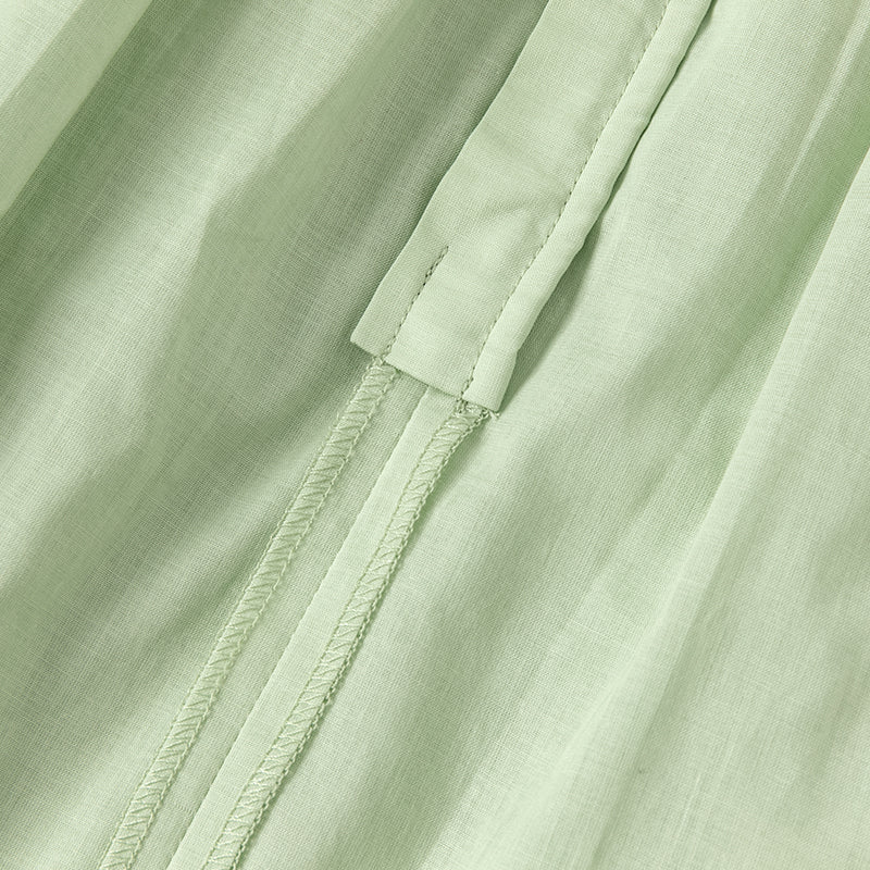 فستان صيفي للبنات الصغيرات من التول الأخضر بدون أكمام بتصميم مناسب للحفلات