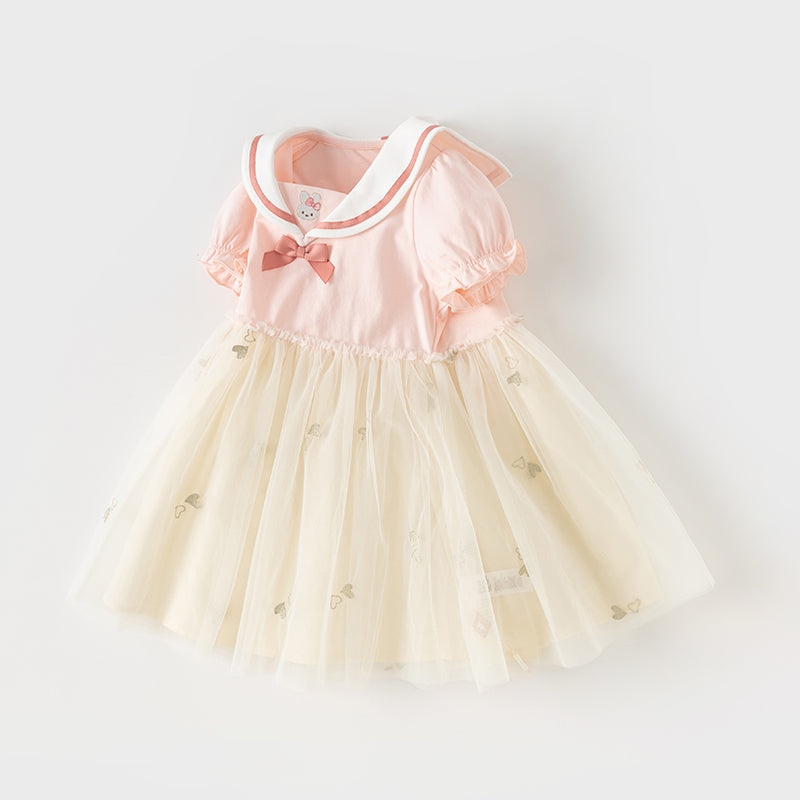 فستان صيفي للبنات الصغيرات من التول بتصميم أكاديمي