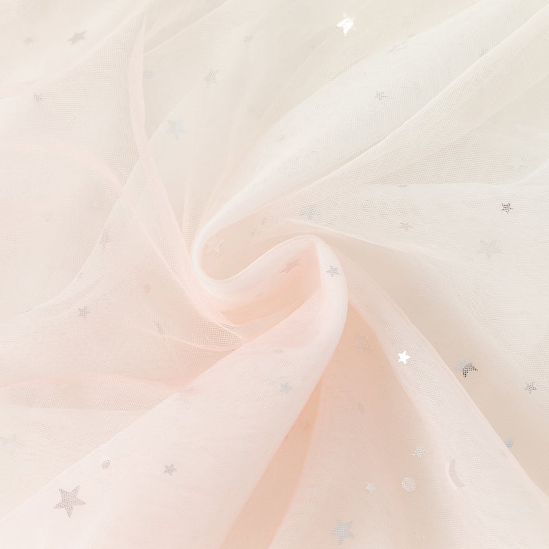 فستان صيفي للبنات الصغيرات بدون أكمام من التول الوردي المتدرج مزين بترتر متلألئ