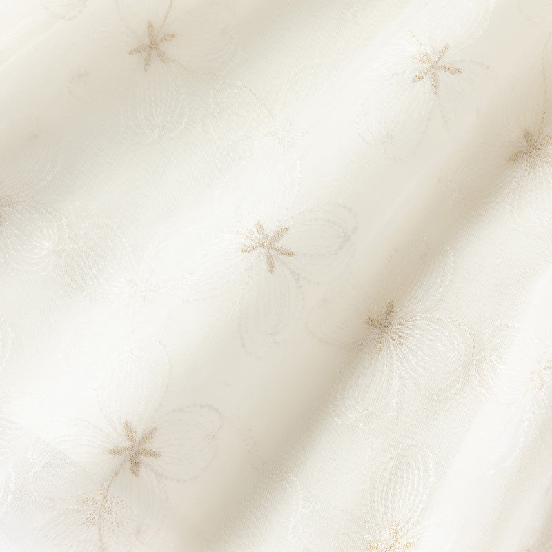 فستان صيفي للبنات الصغيرات من التول بأكمام فقاعة باللون البيج