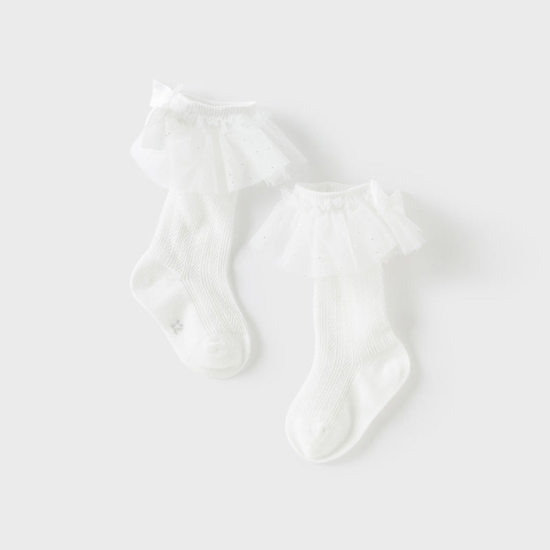 جوارب أطفال بنات صيفية خفيفة، قابلة للتنفس، مطاطية ولطيفة / شراب طويل للأطفال البنات