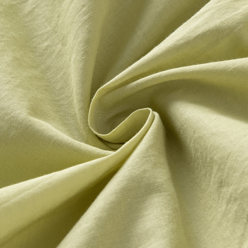 فستان بنات صيفي من التول باللون الأصفر الفاتح بأسلوب صيني عصري