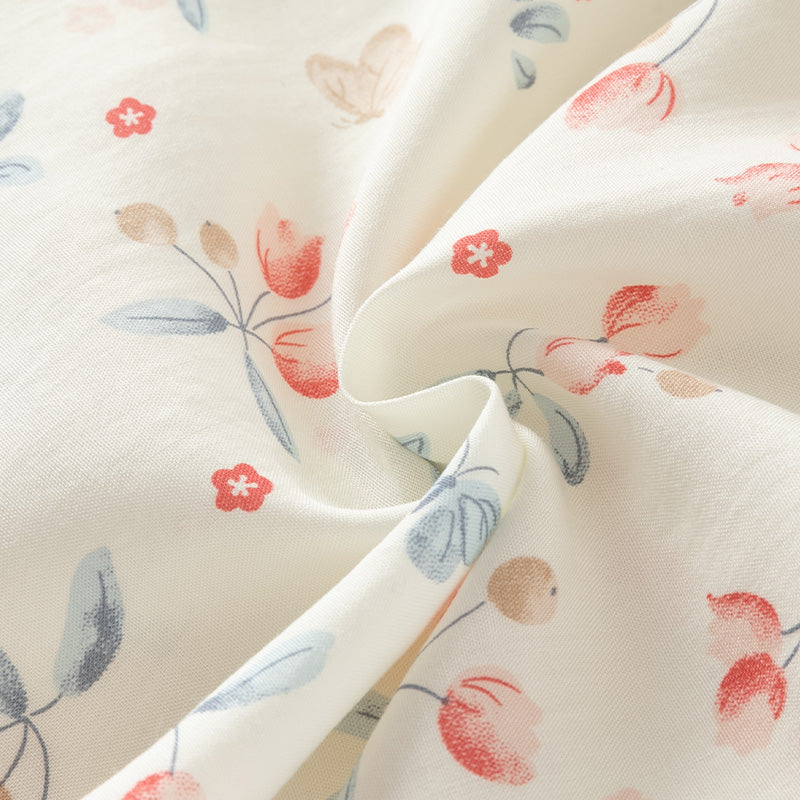 فستان بنات صيفي من التول مطبوع بالزهور تصميم صيني