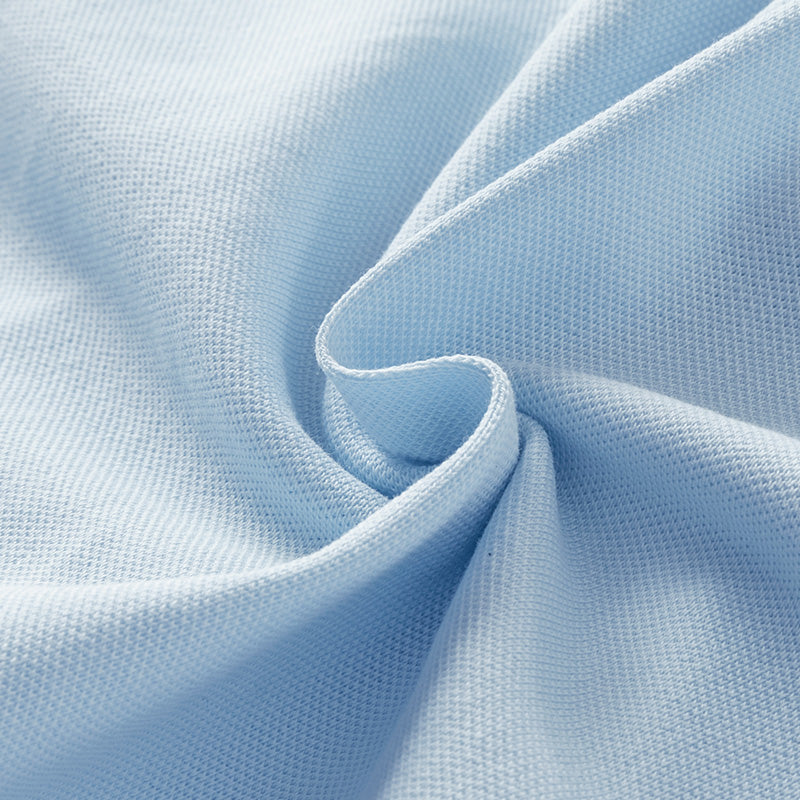 فستان بنات صيفي من القطن بأكمام منفوشة باللون الأزرق الفاتح مع تطريز بجعة، أسلوب لطيف