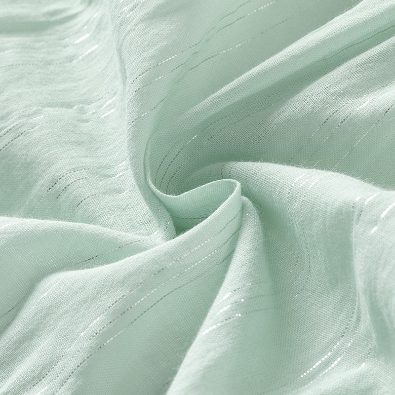 فستان بنات صيفي من القطن بأكمام قصيرة باللون الأخضر بأسلوب أميرة