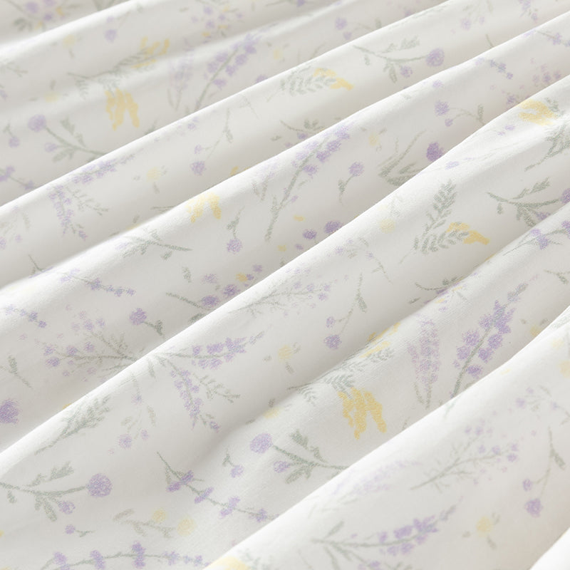 فستان بنات صيفي من القطن الخالص بأكمام كاب بطباعة زهرية بأسلوب لطيف