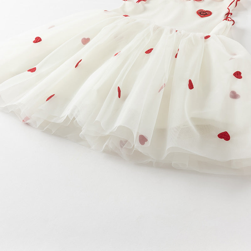 فستان شبكي أبيض بدون أكمام للفتيات للصيف