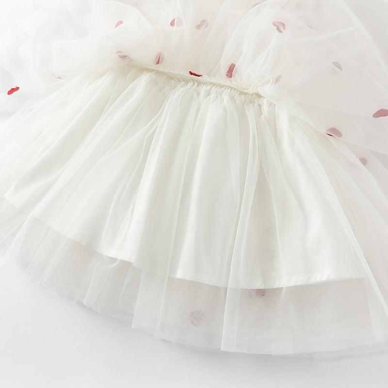 فستان شبكي أبيض بدون أكمام للفتيات للصيف