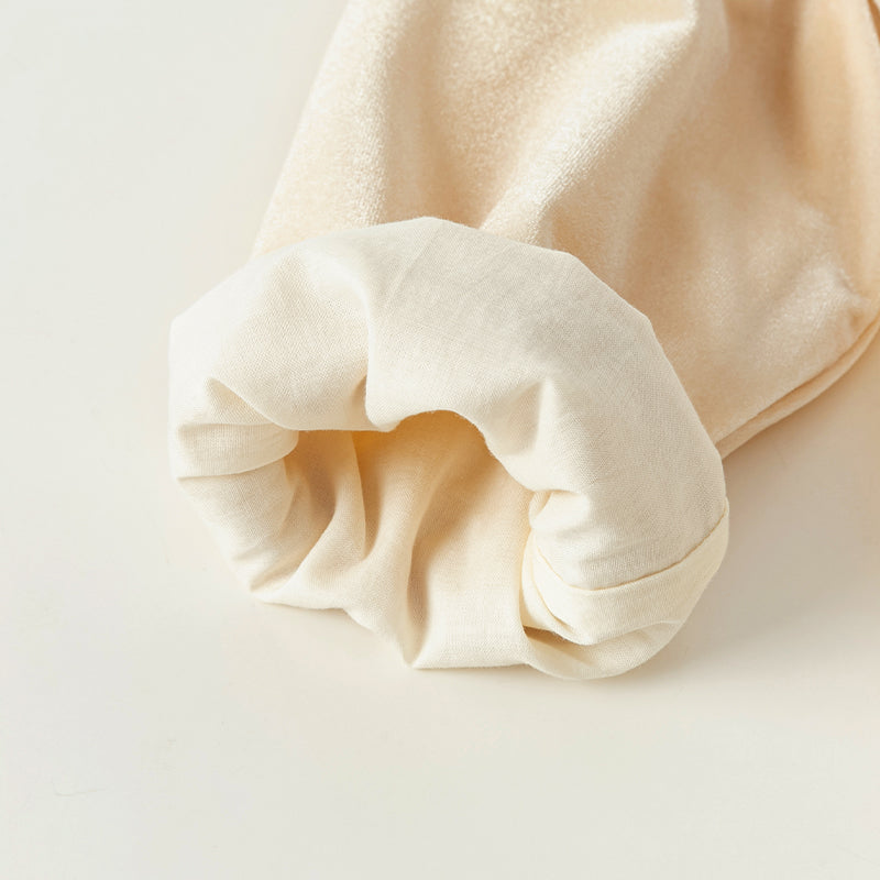 فستان بنات بأكمام طويلة مخمل مشمشي تنورة تول بنقشة نجمية تصميم أميري