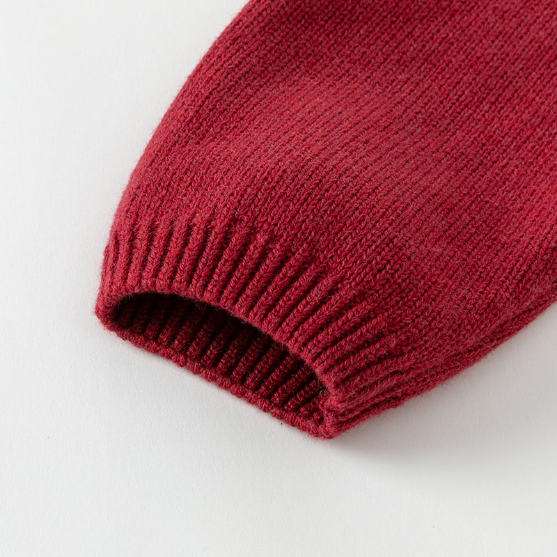 فستان بنات بأكمام طويلة من قماش محبوك باللون الخمري/الوردي الفاتح مع تنورة تول متعددة الطبقات بأسلوب غير رسمي