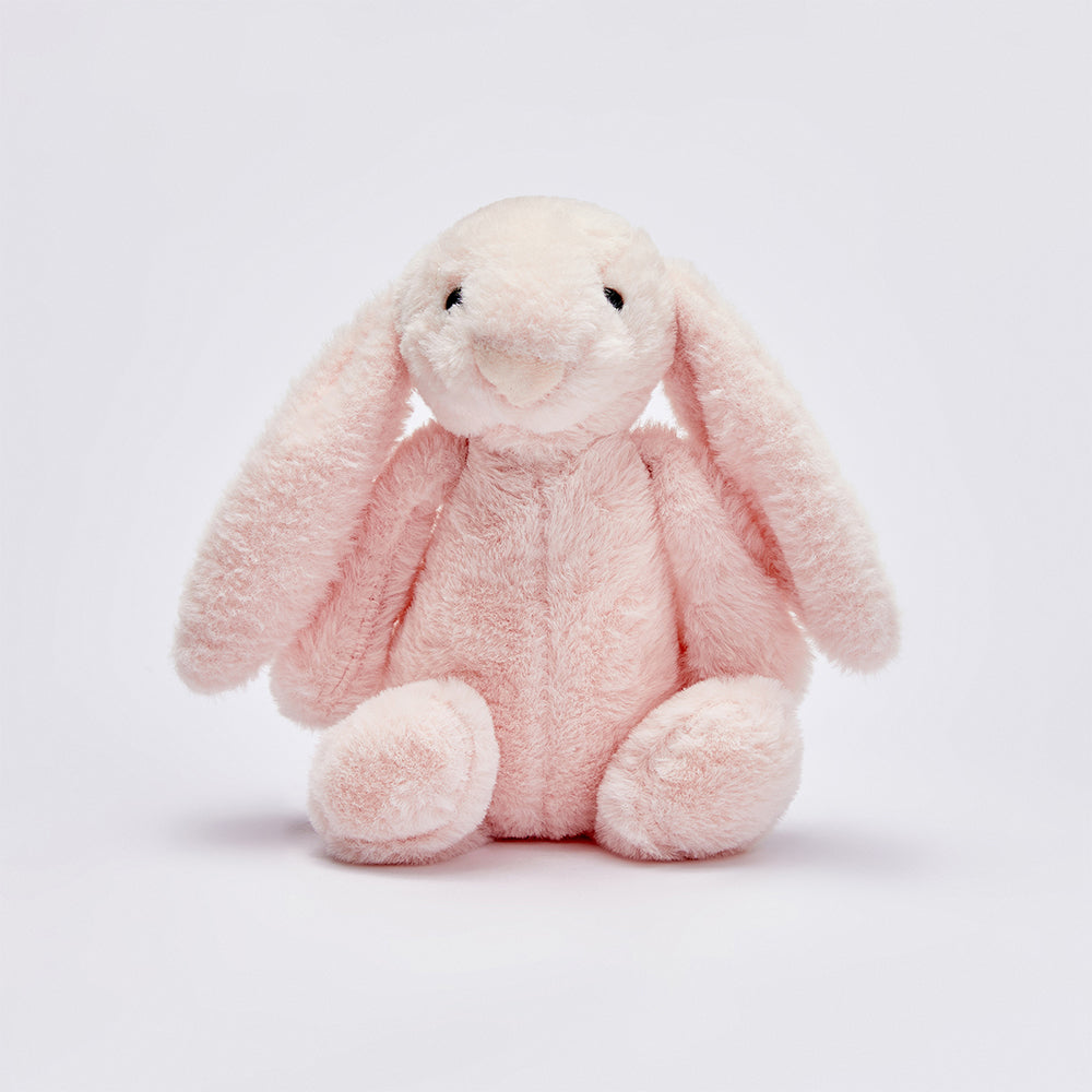 حقيبة ظهر مدرسية لطيفة للبنات الصغيرات بشكل أرنب من الفرو باللون البيج مع حزام قابل للتعديل