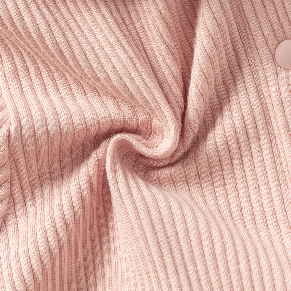 فستان أميرة للأطفال على شكل A بأكمام طويلة من التريكو الوردي مع تنورة من التول، مزود بكتفية مطابقة للزينة