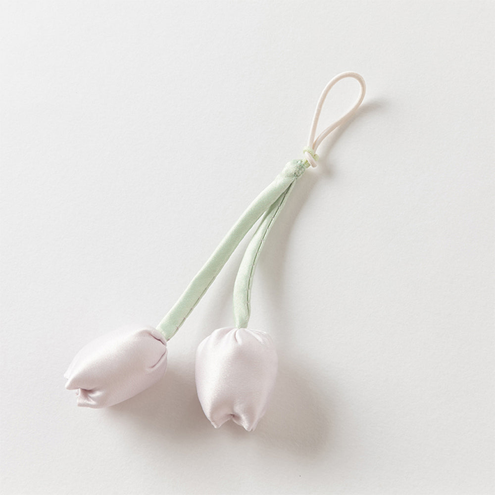 فستان بنات بأكمام طويلة من التول بالبنفسجي الفاتح مع طباعة أزهار الهيدرانجيا بأسلوب صيني عصري