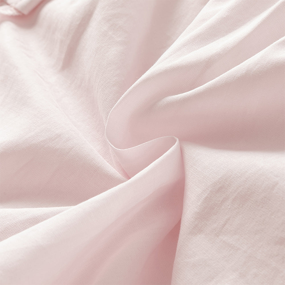 فستان بنات بأكمام طويلة من التول بالبنفسجي الفاتح مع طباعة أزهار الهيدرانجيا بأسلوب صيني عصري