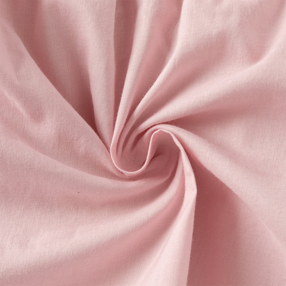 فستان بنات طويل الأكمام من قماش محبوك باللون الوردي مع تنورة تول بأسلوب أميرة