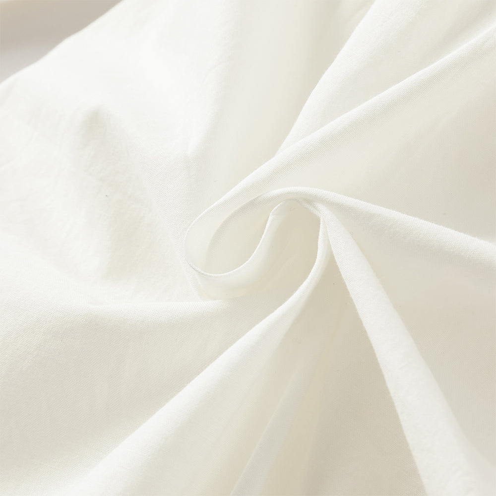 فستان شبكي للبنات بأكمام طويلة باللون الأبيض بتصميم صيني