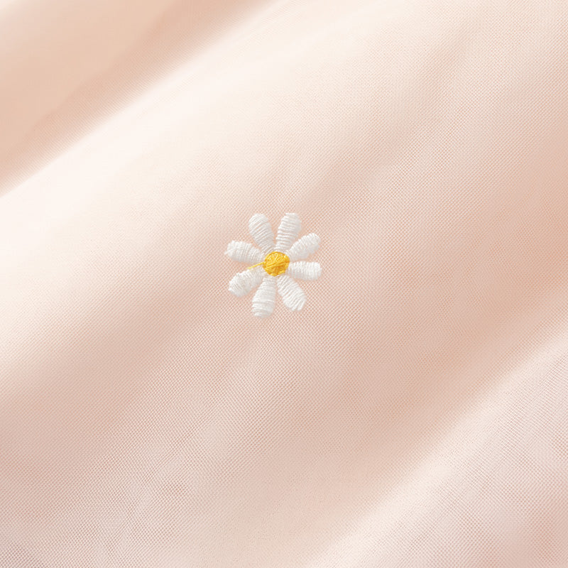 فستان بنات صيفي من التول باللون الوردي بأسلوب أميرة