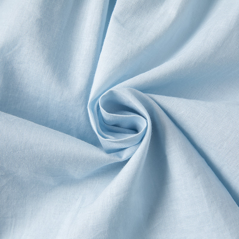 فستان بنات طويل الأكمام من التول باللون الأزرق مع تطريز زهور، أسلوب صيني عصري