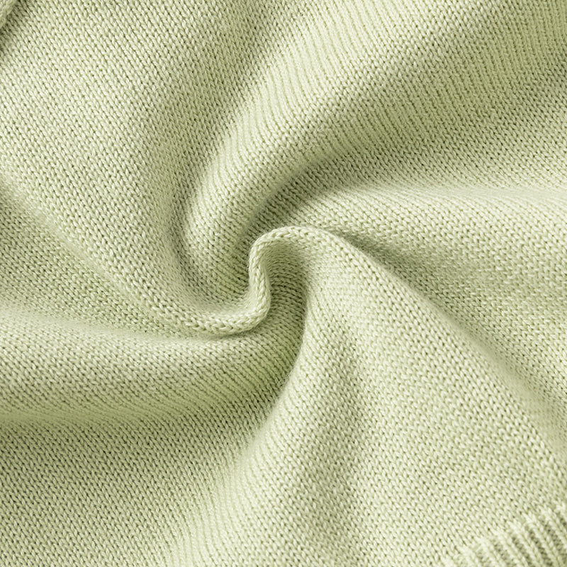 فستان بنات طويل الأكمام من قماش محبوك باللون الأخضر التفاحي مع تنورة تول بأسلوب أميرة، أسلوب أنيق