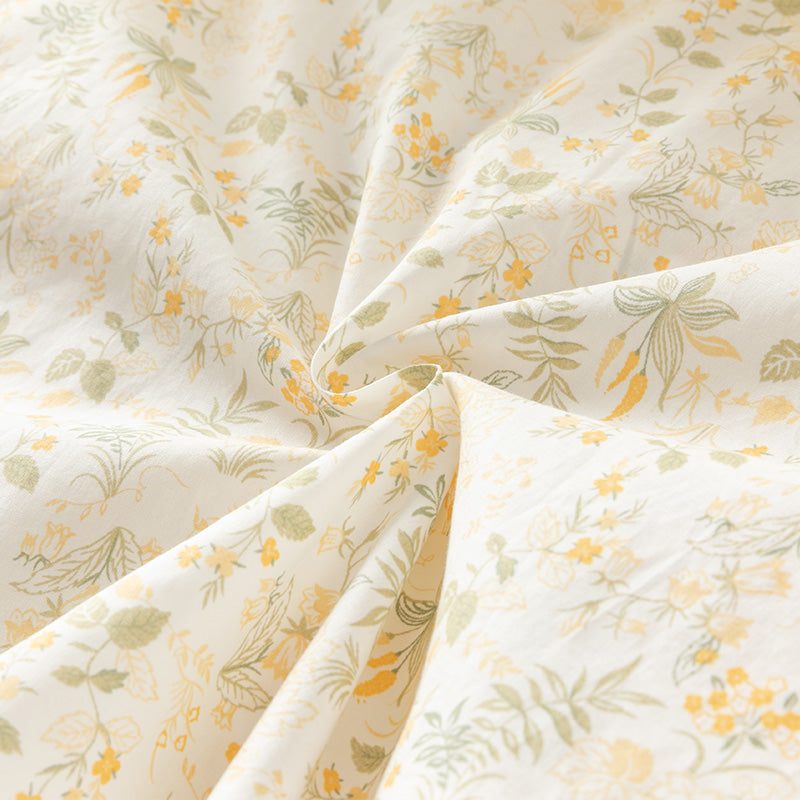 فستان بنات طويل الأكمام من التول باللون الأصفر بأسلوب صيني عصري