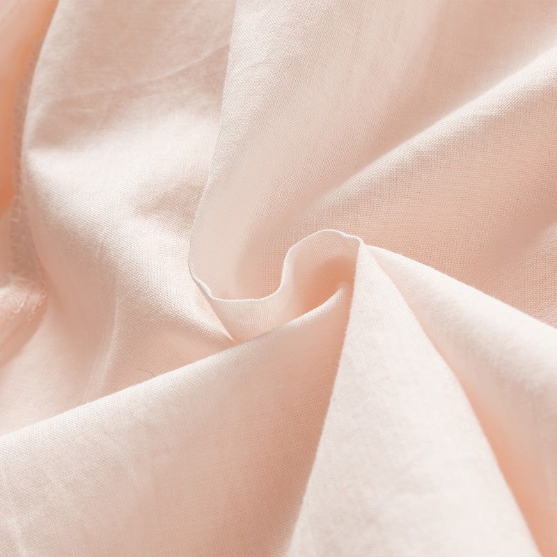 فستان بنات طويل الأكمام من التول باللون الوردي الخوخي بأسلوب صيني عصري (يشمل حقيبة كروس)