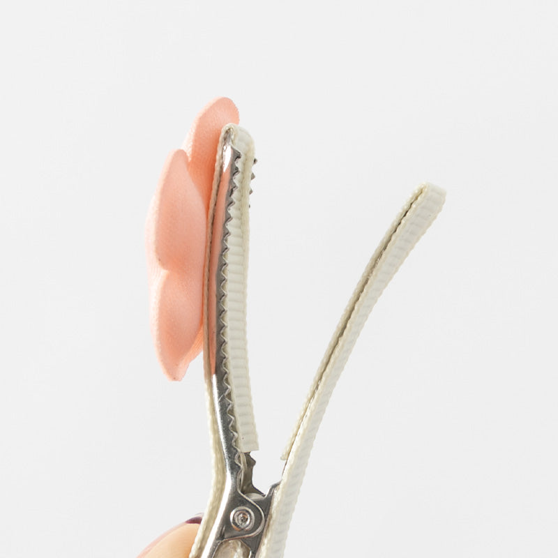 مجموعة مشابك شعر للبنات الصغار - تصميم الزهور والسحابة من قماش ناعم للأطفال