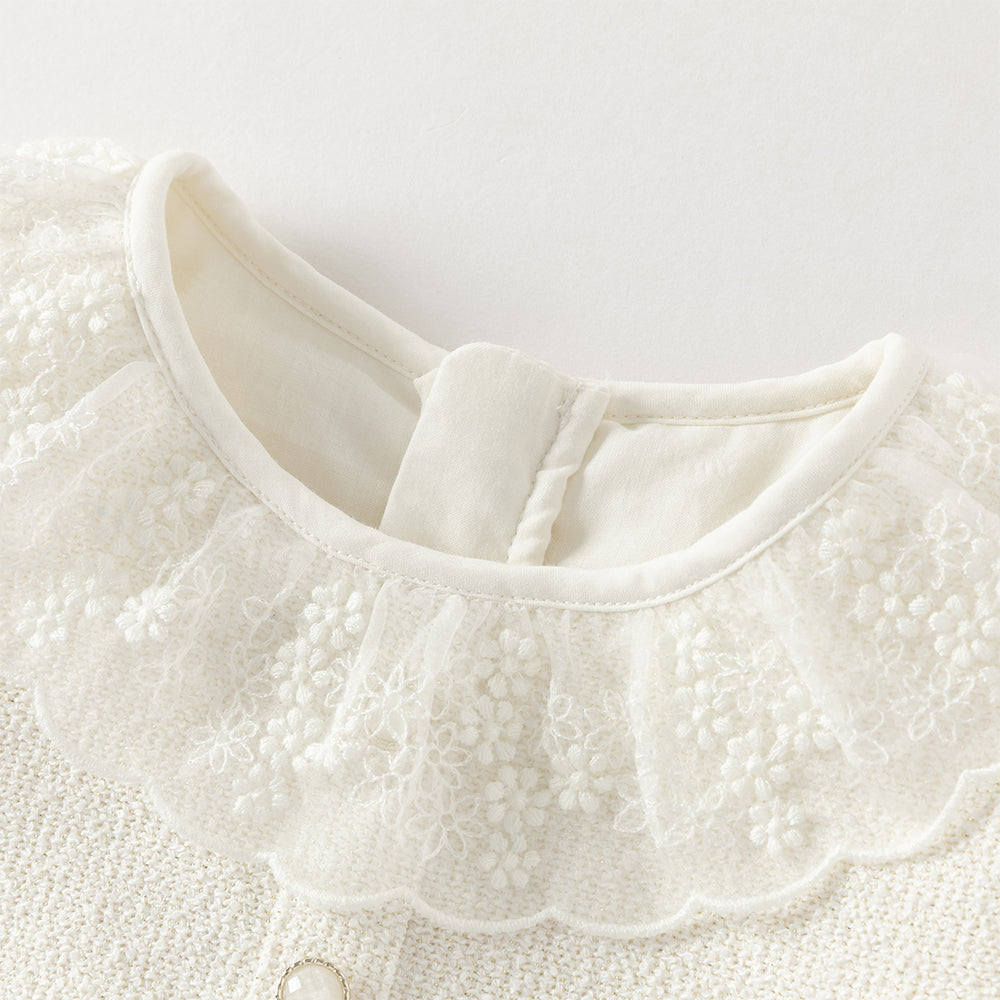 فستان بناتي بدون أكمام من قماش تويد، بتنورة تول بأسلوب أميرة(يشمل حقيبة كروس)