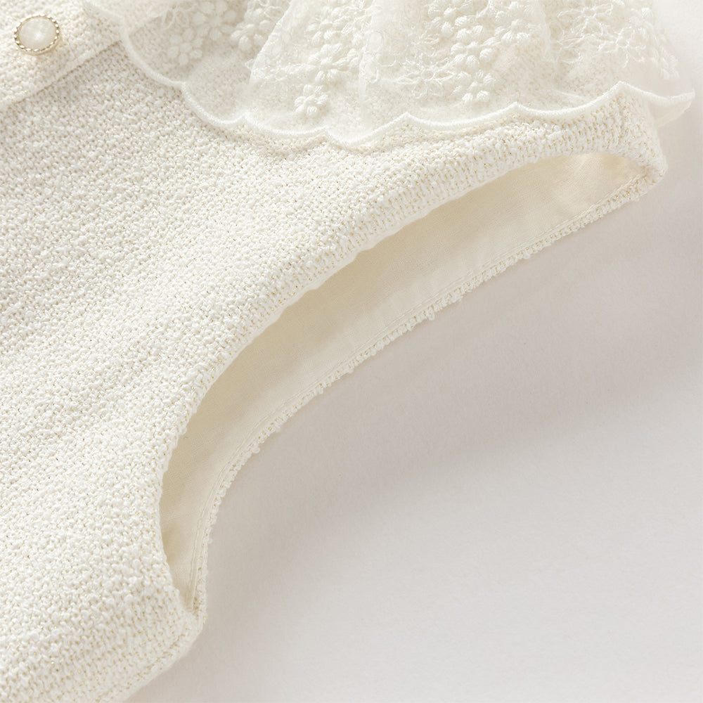 فستان بناتي بدون أكمام من قماش تويد، بتنورة تول بأسلوب أميرة(يشمل حقيبة كروس)