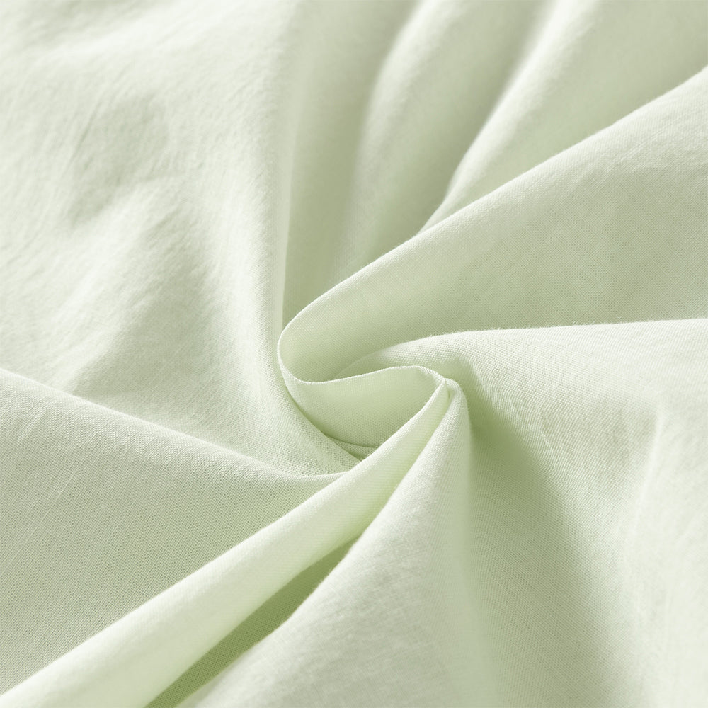 فستان بنات طويل الأكمام باللون الأخضر العشبي من التول بأسلوب أميرة