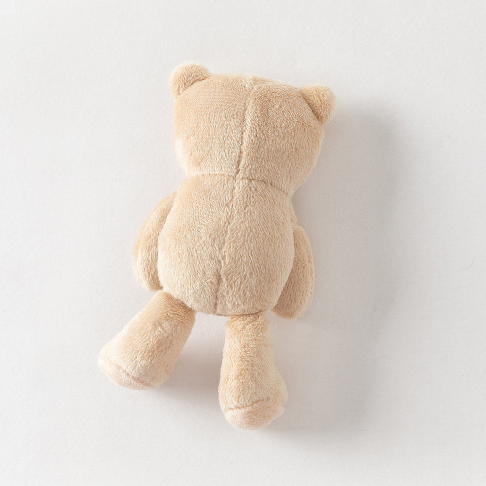 رومبر قطني للأطفال مع دُمية دب قابلة للإزالة، طبعة وردية\طبعة زرقاء