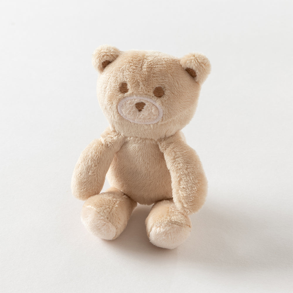 رومبر قطني للأطفال مع دُمية دب قابلة للإزالة، طبعة وردية\طبعة زرقاء