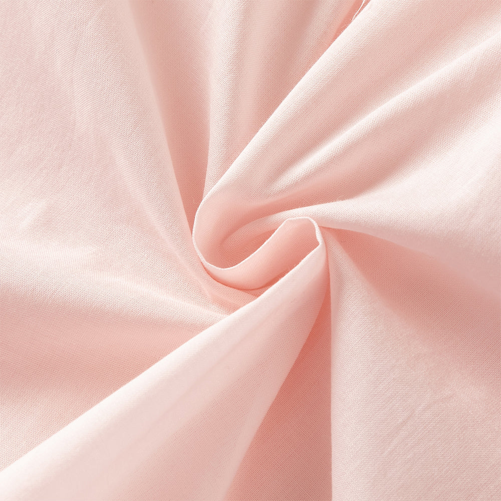 فستان بنات طويل الأكمام من التول باللون الوردي مع تطريز دقيق بأسلوب صيني عصري (يشمل زينة معلق زهرية)