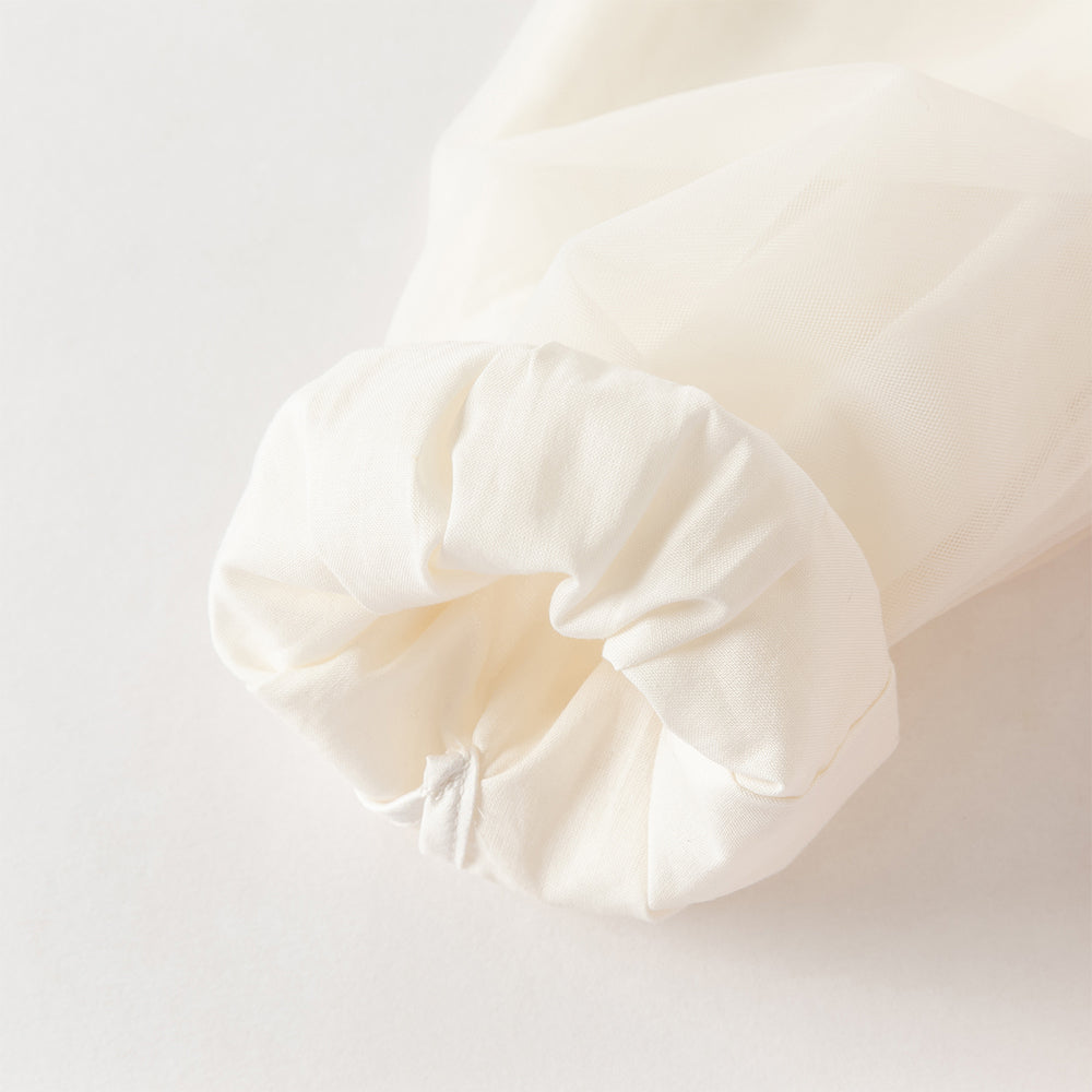 فستان بنات طويل الأكمام من التول باللون الوردي مع تطريز دقيق بأسلوب صيني عصري (يشمل زينة معلق زهرية)