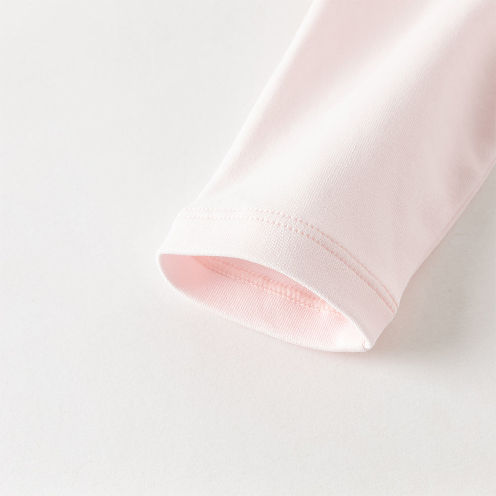 رومبر أميرة للرضيعات باللون الوردي الفاتح – بدلة قطنية مع تنورة تول وتطريز تاج