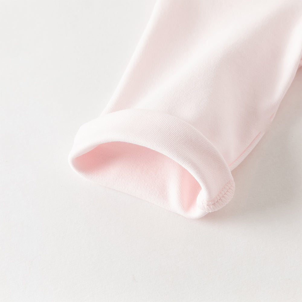 رومبر أميرة للرضيعات باللون الوردي الفاتح – بدلة قطنية مع تنورة تول وتطريز تاج