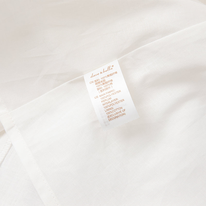 فستان صيفي للفتيات الصغيرات باللون الأبيض بدون أكمام من قماش شبكي على طراز الأميرة