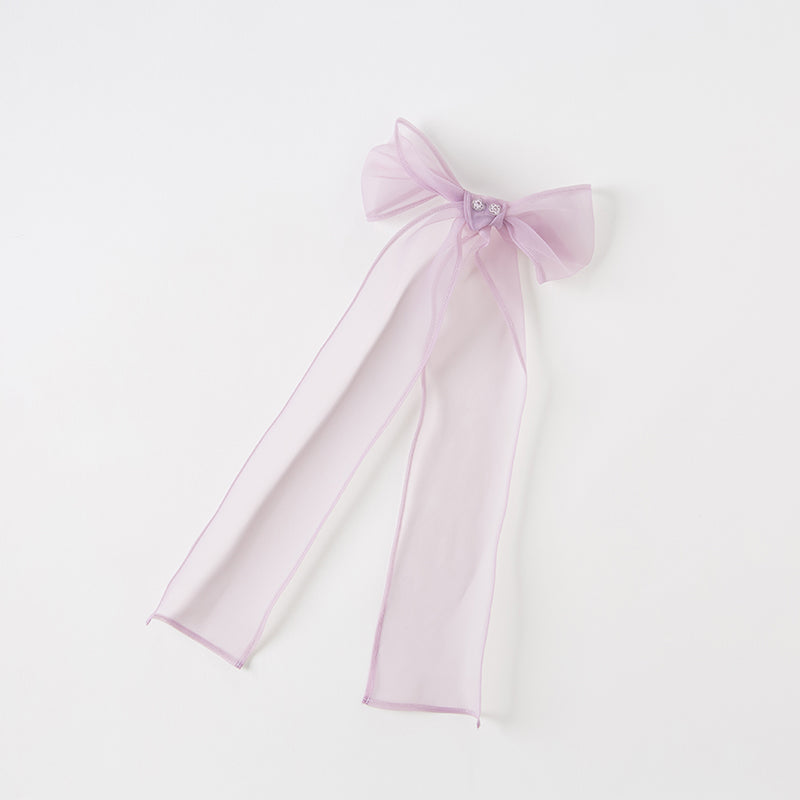 فستان أميرة للبنات مع قوس قابل للإزالة باللون البنفسجي لفصل الصيف