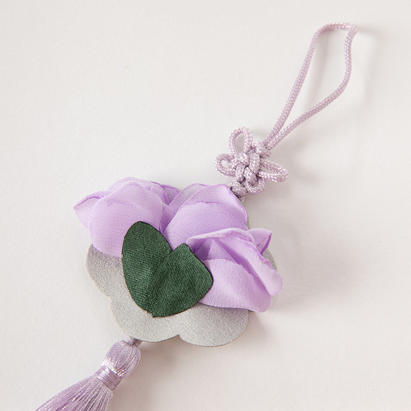 فستان بنات صيفي من التول باللون البنفسجي الفاتح بأسلوب صيني عصري (يشمل زينة تدلي من الخيوط الصينية)