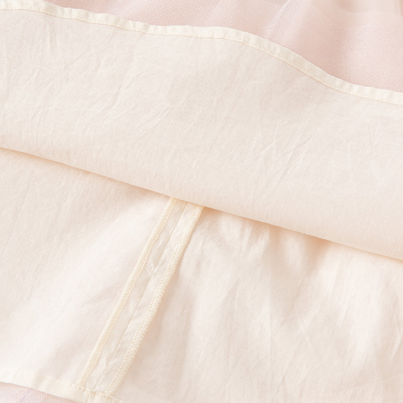 فستان بنات صيفي من التول باللون البنفسجي الفاتح بأسلوب صيني عصري (يشمل زينة تدلي من الخيوط الصينية)