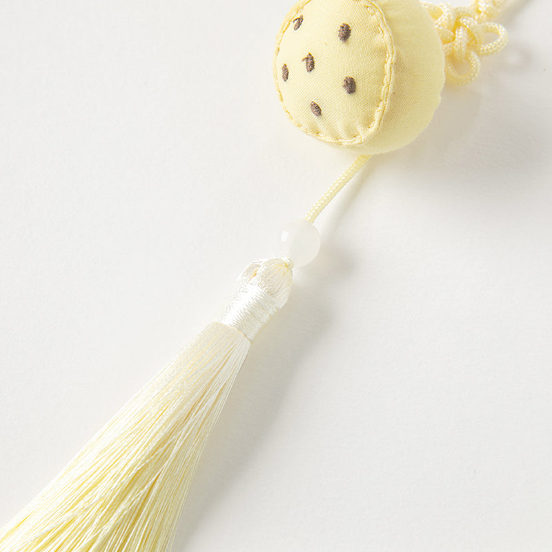 فستان بنات صيفي بطبعة اللوتس بأسلوب صيني عصري (يشمل زينة تدلي من الخيوط الصينية)