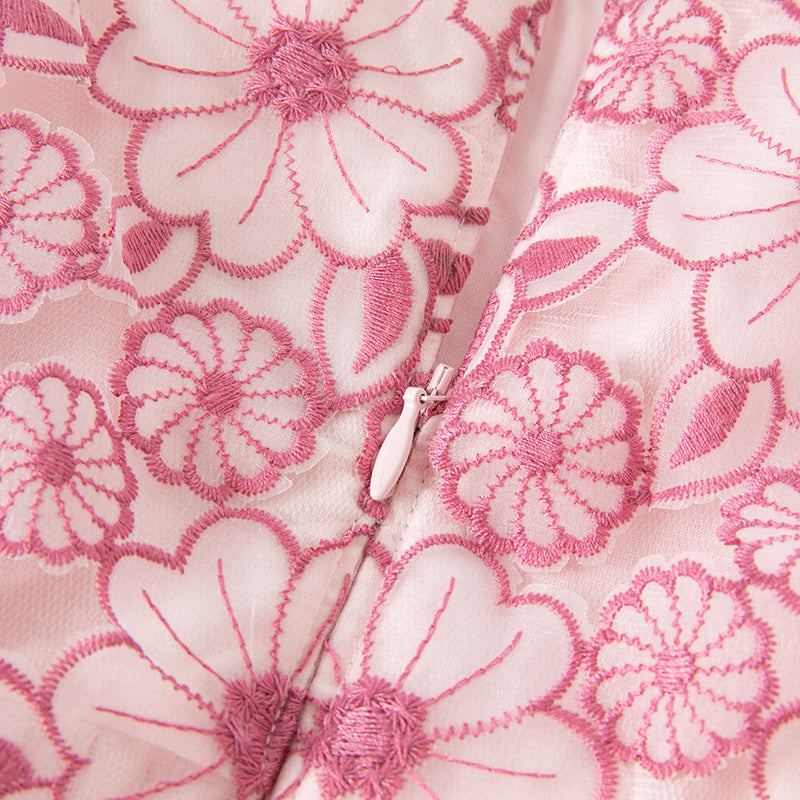 فستان حفلة عيد ميلاد شبكي بدون أكمام للفتيات في الصيف باللون بنفسجي غباري